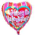 Valentine's Day - Foil balloon colorful stripes