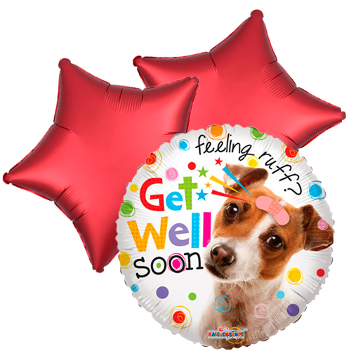 Ballon toefje Get well soon! (Doggy)