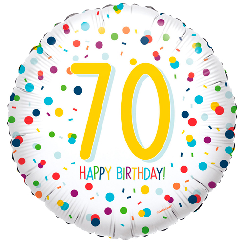 70ste verjaardag ballon confetti