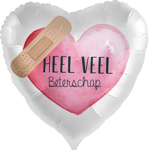 heel veel beterschap pleister roze