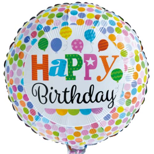 Happy Birthday stippen ballon