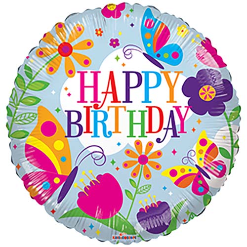 Happy Birthday vlinder ballon