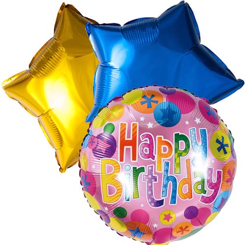 Happy birthday colorful ballontoefje