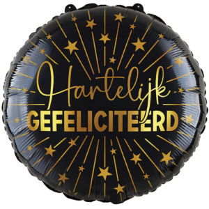 Hartelijk Gefeliciteerd zwart goud